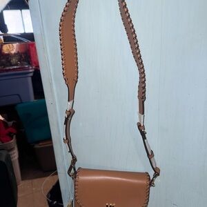 Michael Kors Tan Leather Whipstitch Crossbody Bag